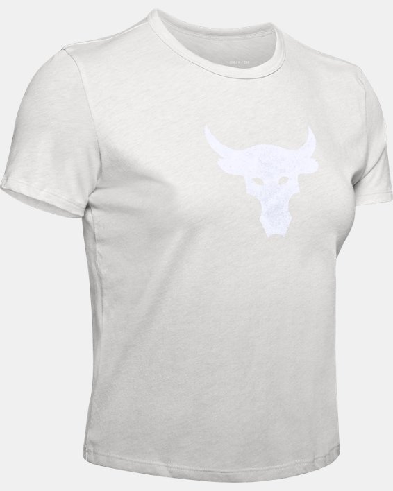 Women's Project Rock Bull Graphic T-Shirt, Gray, pdpMainDesktop image number 4
